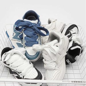 Concert Outfit Lightning Collision Color Splicing Board Shoes