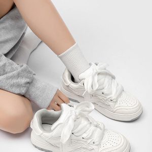 Concert Outfit Lightning Collision Color Splicing Board Shoes