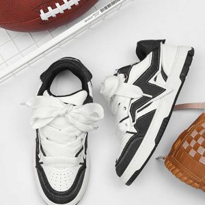 Concert Outfit Lightning Collision Color Splicing Board Shoes