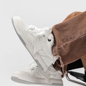 Concert Outfit Lightning Collision Color Splicing Board Shoes