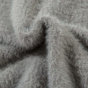 Concert Outfit Lightning Graphic Imitation Mink Fur Zip Up Sweater