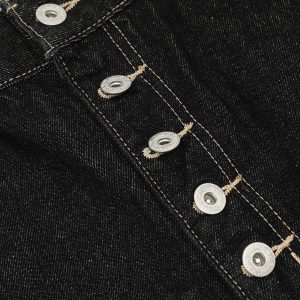 Concert Outfit Line Embroidery Barrel Loose Jeans
