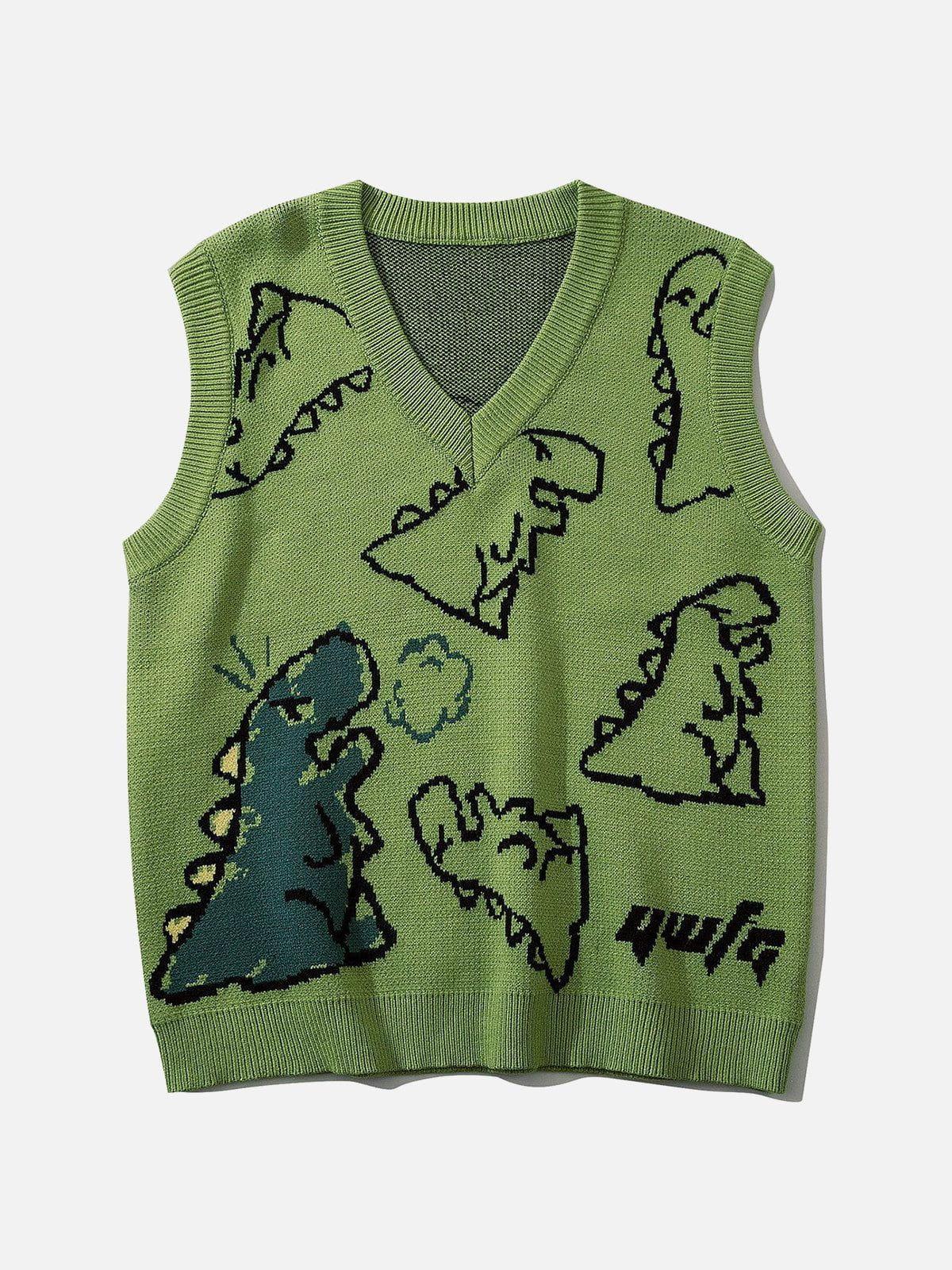 Concert Outfit Little Dinosaur Graphic Sweater Vest Concert Outfit Little Dinosaur Graphic Sweater Vest