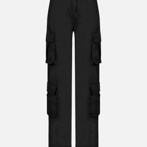 Concert Outfit Long Ribbon Low Waist Cargo Pants