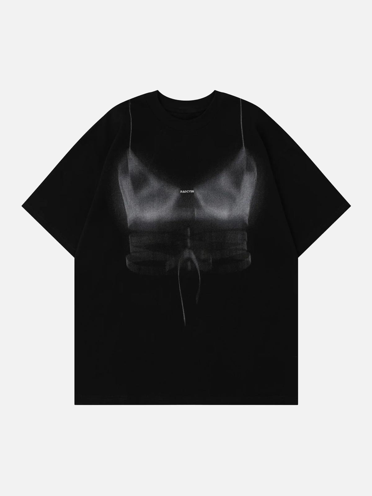 Concert Outfit Loose American Fuzzy Fun Printed T-Shirt Concert Outfit Loose American Fuzzy Fun Printed T-Shirt