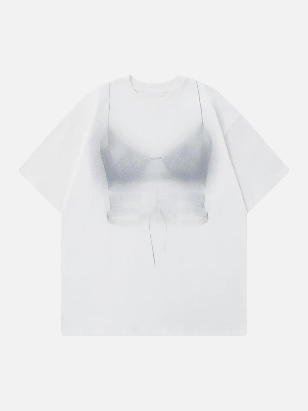 Concert Outfit Loose American Fuzzy Fun Printed T-Shirt Concert Outfit Loose American Fuzzy Fun Printed T-Shirt