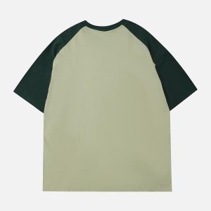 Concert Outfit Love Heart Print Patchwork Tee