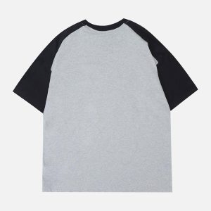 Concert Outfit Love Heart Print Patchwork Tee