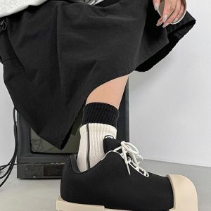 Concert Outfit Low Top Canvas Platform Sneakers
