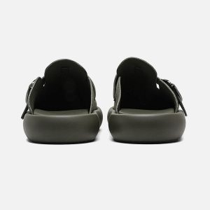 Concert Outfit Matte Suede Handmade Closed Toe Half-Slip Birkenstock Shoes