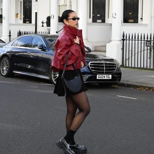 Concert Outfit Metal Buckle Faux Leather Jacket