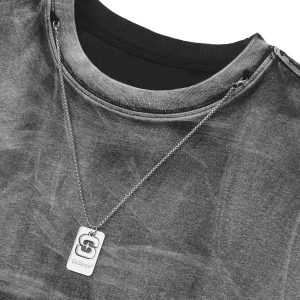 Concert Outfit Metal Tag Street Rap T-Shirt