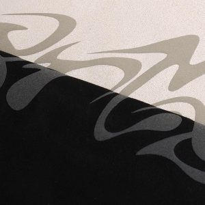 Concert Outfit Metallic Print Suede Crew Neck T-Shirt