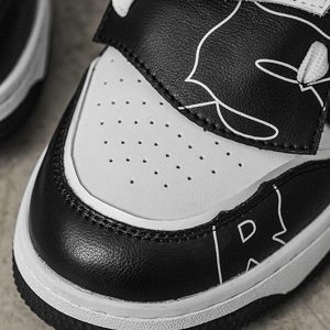 Concert Outfit Mid-Top Color Blocking Skate Shoes