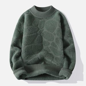 Concert Outfit Mink Fleece Solid Warm Sweater