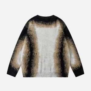 Concert Outfit Mohair Spliced Sweater