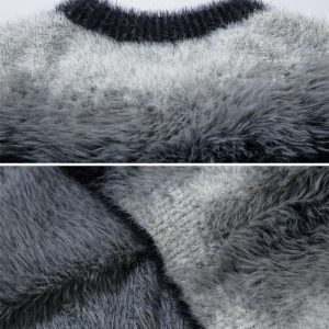 Concert Outfit Mohair Spliced Sweater