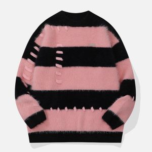 Concert Outfit Mohair Stripe Sweater