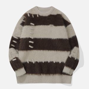 Concert Outfit Mohair Stripe Sweater