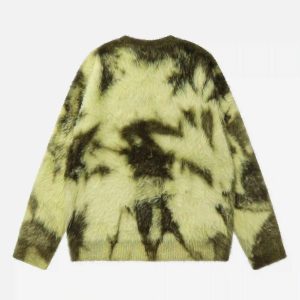 Concert Outfit Mohair Tie-Dye Design Sweater