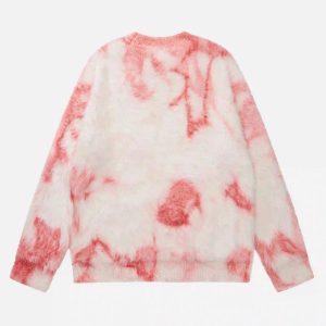 Concert Outfit Mohair Tie-Dye Design Sweater