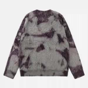 Concert Outfit Mohair Tie-Dye Design Sweater