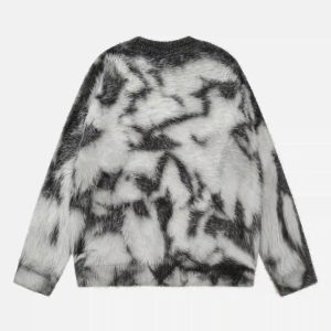 Concert Outfit Mohair Tie-Dye Design Sweater