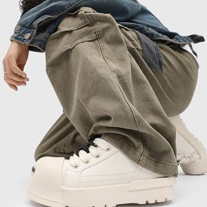 Concert Outfit Monochrome Chunky Tread Sneakers