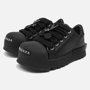 Concert Outfit Monochrome Chunky Tread Sneakers