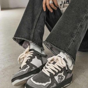 Concert Outfit Monochrome Shadowwave Heavy-Duty Street Sneakers