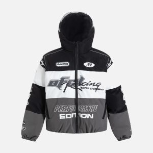 Concert Outfit Motorcycle Racing Puffer Jacket