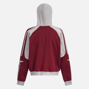 Concert Outfit Mottled Distressed Print Hoodie