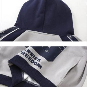 Concert Outfit Mottled Distressed Print Hoodie