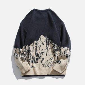 Concert Outfit Mountains Knit Sweater