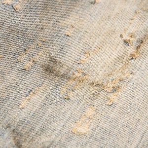 Concert Outfit Mud-Dyed Distressed Rhinestone Denim Jacket