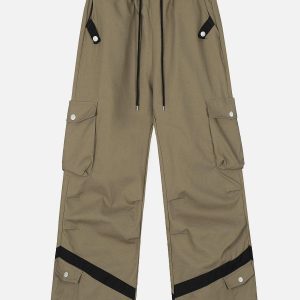 Concert Outfit Multi Button Pocket Cargo Pants