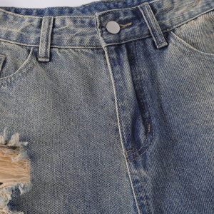 Concert Outfit Multi Distressed Jorts