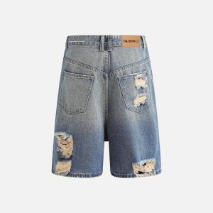 Concert Outfit Multi Distressed Jorts