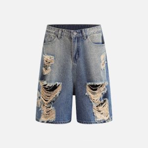 Concert Outfit Multi Distressed Jorts
