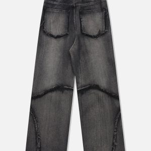 Concert Outfit Multi Fringe Washed Jeans