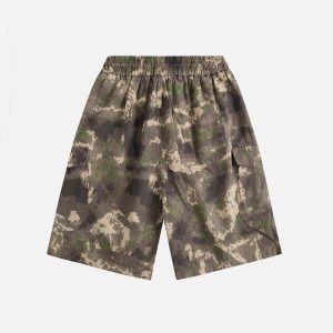Concert Outfit Multi Pocket Camouflage Shorts