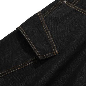 Concert Outfit Multi-Pocket Deconstructed Washed Barrel Cargo Jeans