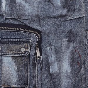 Concert Outfit Multi-Pocket Dirty Overalls Jeans