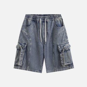 Concert Outfit Multi Pocket Drawstring Jorts