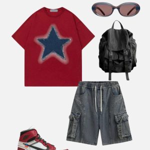 Concert Outfit Multi Pocket Drawstring Jorts