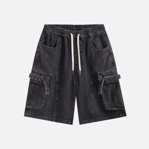 Concert Outfit Multi Pocket Drawstring Jorts