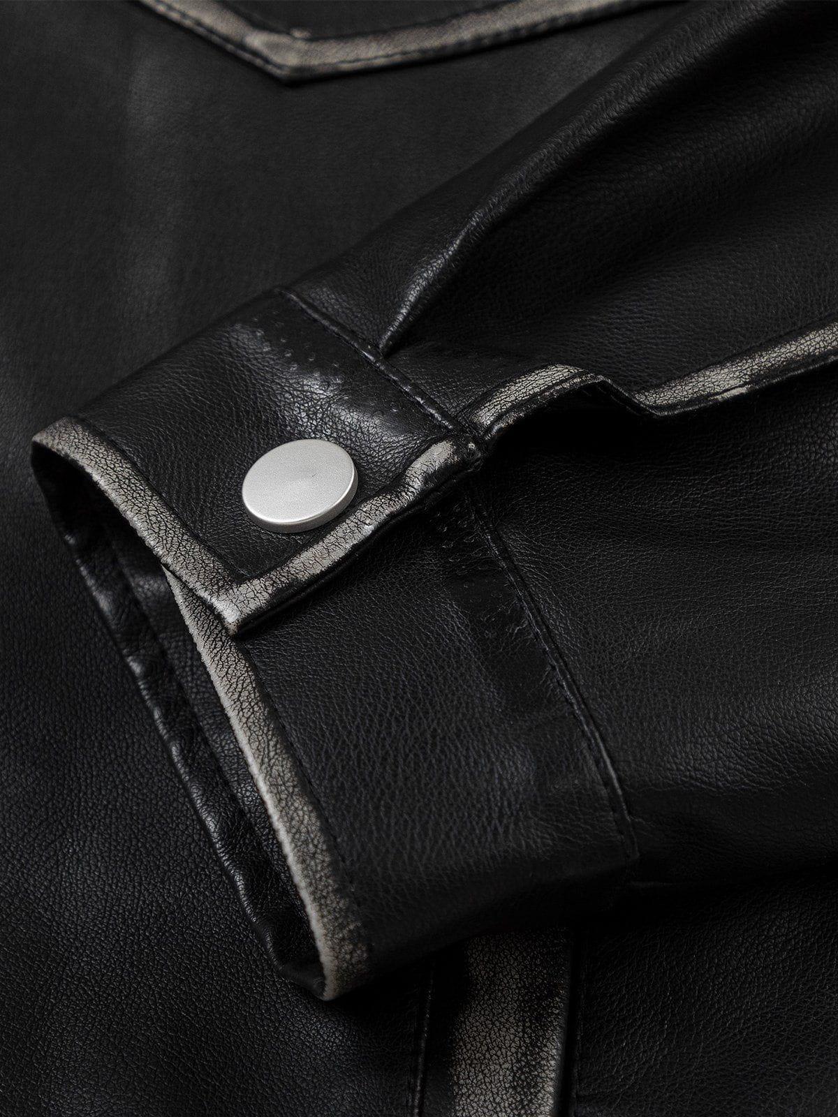 Concert Outfit Multi Pocket Faux Leather Jacket Concert Outfit Multi Pocket Faux Leather Jacket