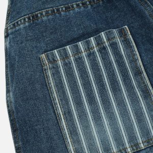 Concert Outfit Multi Pocket Loose Barrel Jeans