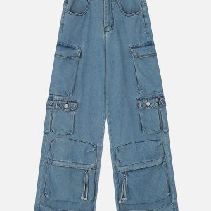 Concert Outfit Multi Pocket Loose Cargo Jeans