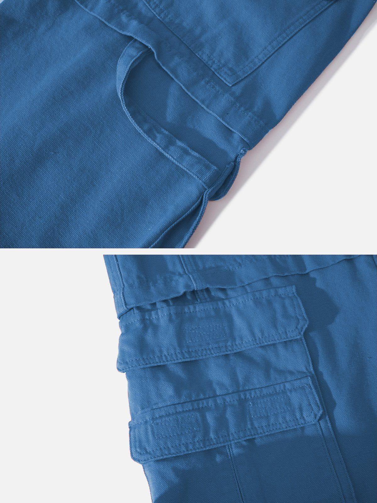 Concert Outfit Multi Pocket Patchwork Straight-Leg Jeans Concert Outfit Multi Pocket Patchwork Straight-Leg Jeans